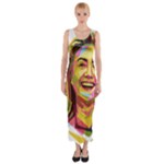 pastel Hillary Clinton Fitted Maxi Dress