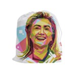 pastel Hillary Clinton Drawstring Pouch (XL)