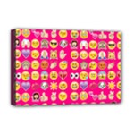 hot pink emoji Deluxe Canvas 18  x 12  (Stretched)