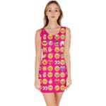 hot pink emoji Bodycon Dress