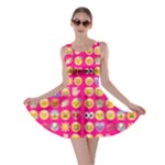 hot pink emoji Skater Dress