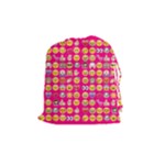 hot pink emoji Drawstring Pouch (Medium)