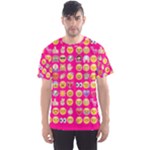 hot pink emoji Men s Sport Mesh Tee