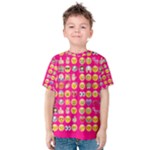 hot pink emoji Kid s Cotton Tee