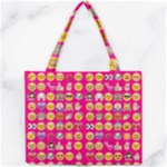 hot pink emoji Mini Tote Bag