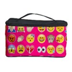 hot pink emoji Cosmetic Storage Case