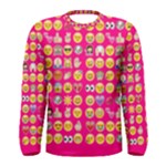 hot pink emoji Men s Long Sleeve Tee