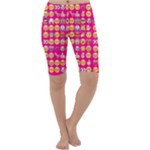 hot pink emoji Cropped Leggings 