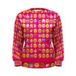 hot pink emoji Women s Sweatshirt