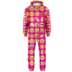 hot pink emoji Hooded Jumpsuit (Men)