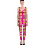 hot pink emoji OnePiece Catsuit