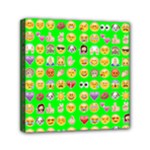 lime green Emoji Mini Canvas 6  x 6  (Stretched)