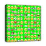 lime green Emoji Mini Canvas 8  x 8  (Stretched)