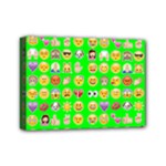 lime green Emoji Mini Canvas 7  x 5  (Stretched)