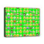 lime green Emoji Canvas 10  x 8  (Stretched)