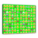 lime green Emoji Canvas 24  x 20  (Stretched)