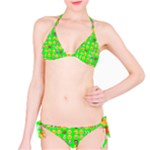 lime green Emoji Bikini Set