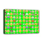 lime green Emoji Deluxe Canvas 18  x 12  (Stretched)