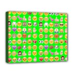 lime green Emoji Deluxe Canvas 20  x 16  (Stretched)