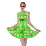 lime green Emoji Skater Dress