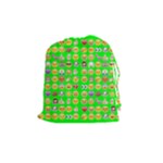 lime green Emoji Drawstring Pouch (Medium)