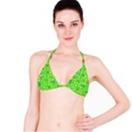 lime green Emoji Bikini Top