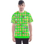 lime green Emoji Men s Sport Mesh Tee