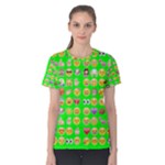 lime green Emoji Women s Cotton Tee