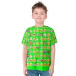 lime green Emoji Kid s Cotton Tee