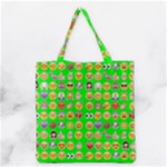 lime green Emoji Grocery Tote Bag