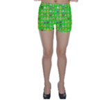 lime green Emoji Skinny Shorts