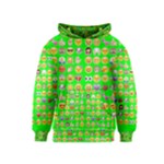 lime green Emoji Kids  Pullover Hoodie