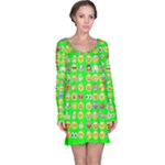 lime green Emoji Long Sleeve Nightdress