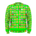 lime green Emoji Men s Sweatshirt