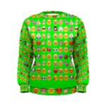 lime green Emoji Women s Sweatshirt