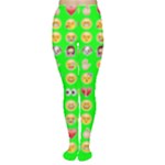 lime green Emoji Tights