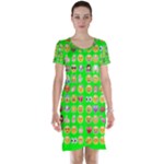 lime green Emoji Short Sleeve Nightdress