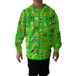 lime green Emoji Hooded Wind Breaker (Kids)