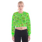 lime green Emoji Women s Cropped Sweatshirt