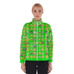 lime green Emoji Winter Jacket