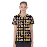 black Emoji Women s Cotton Tee