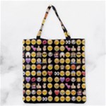 black Emoji Grocery Tote Bag