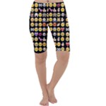 black Emoji Cropped Leggings 