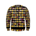 black Emoji Kids  Sweatshirt