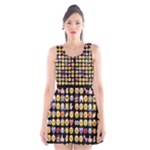 black Emoji Scoop Neck Skater Dress