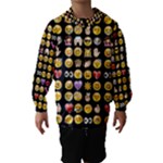 black Emoji Hooded Wind Breaker (Kids)