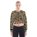 black Emoji Women s Cropped Sweatshirt