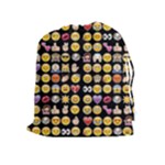 black Emoji Drawstring Pouch (XL)