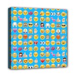 teal Emoji Mini Canvas 8  x 8  (Stretched)