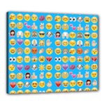 teal Emoji Canvas 24  x 20  (Stretched)